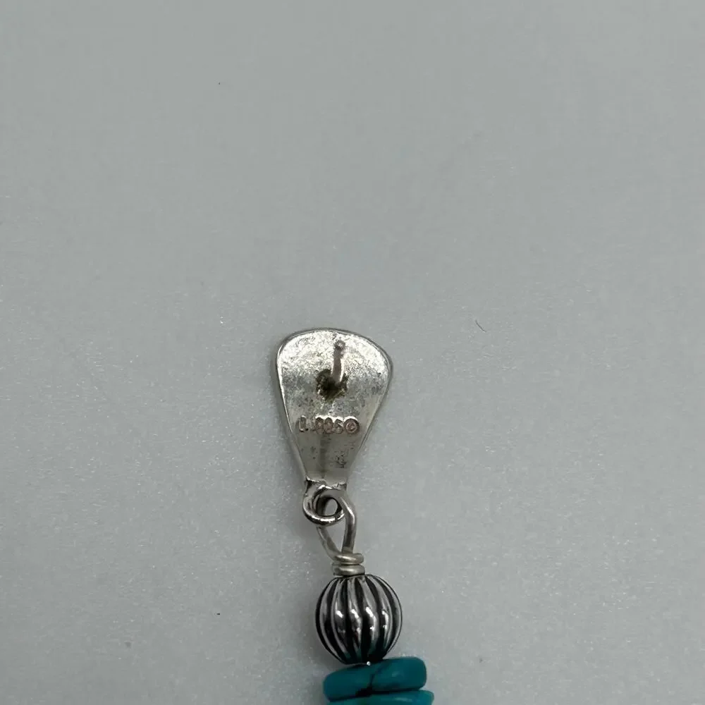 Carolyn Pollack Earrings Relios Sterling Silver 925 Turquoise Dangle Southwest